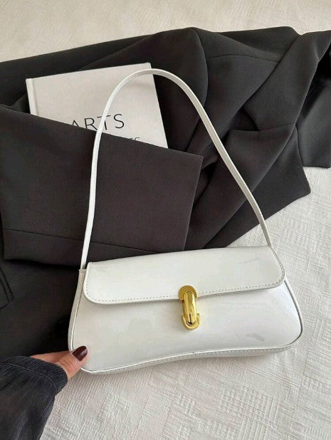 Aurora Baguette Bag White