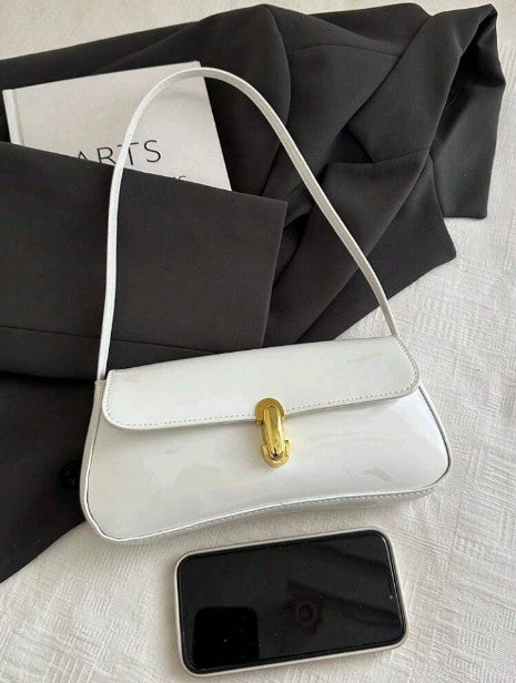 Aurora Baguette Bag White