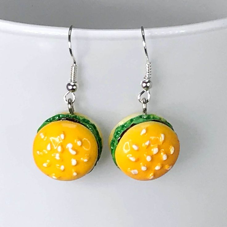 Burger Earrings