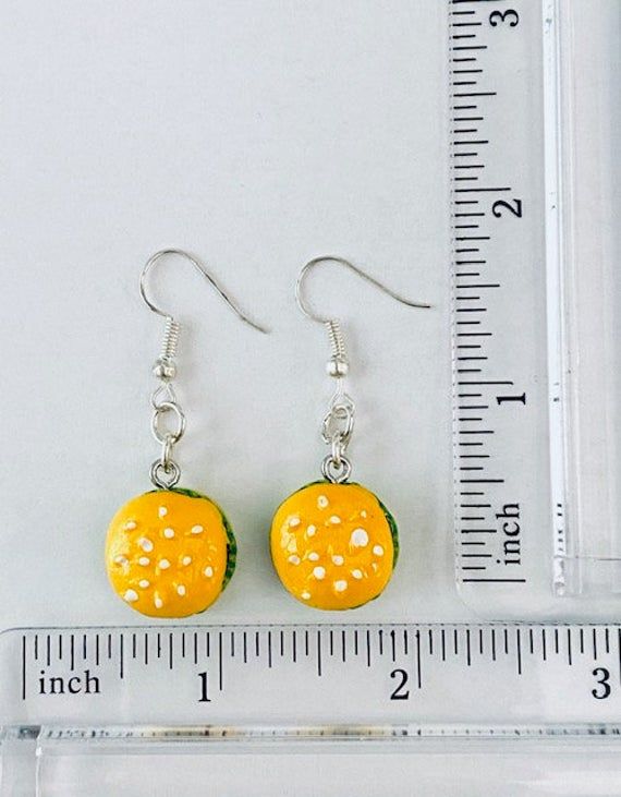 Burger Earrings