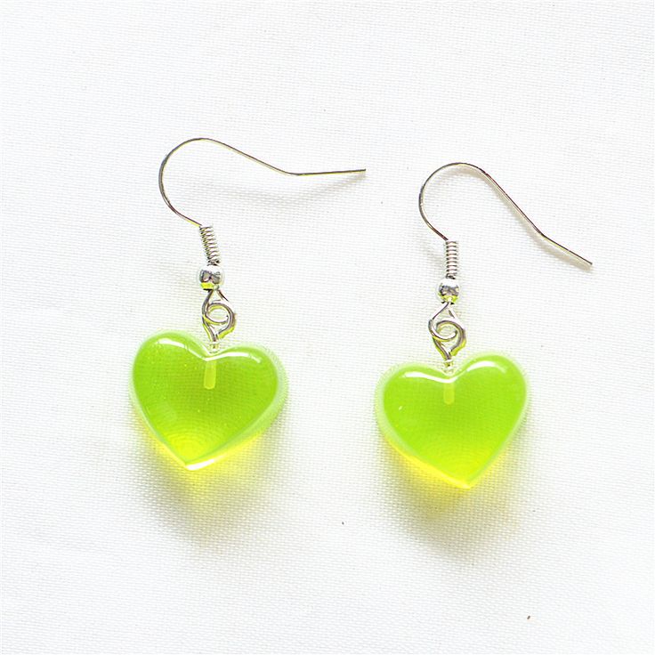 Neon Heart Earrings