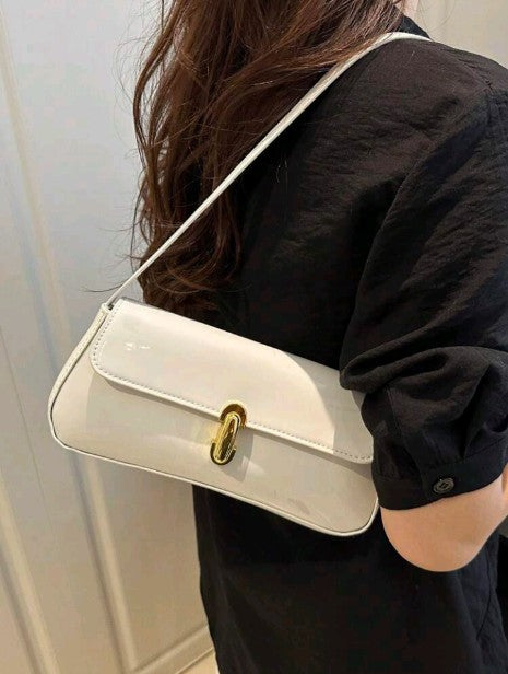 Aurora Baguette Bag White
