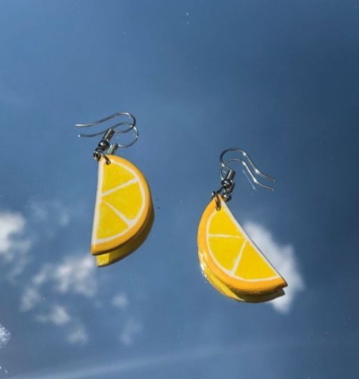 Sliced Lemon Earrings