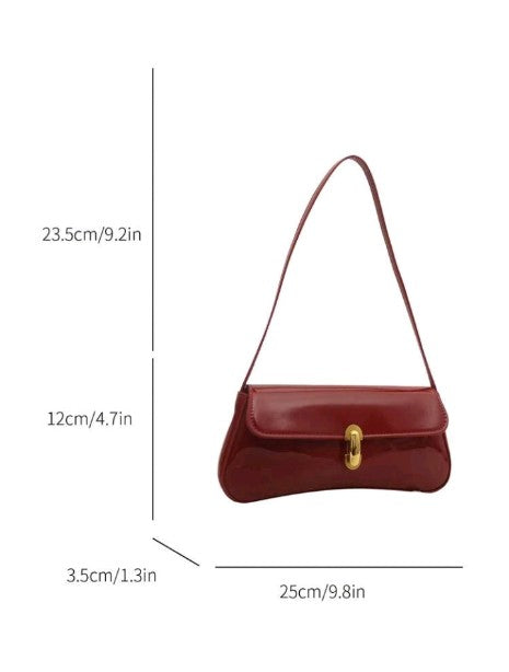 Aurora Baguette Bag Burgundy