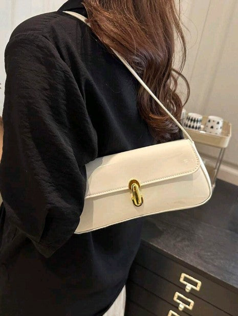 Aurora Baguette Bag White
