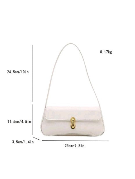 Aurora Baguette Bag White